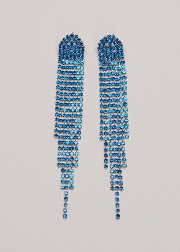 Phase Eight Graduated Stone Drop Jewellery Blue Australia | CL5231096